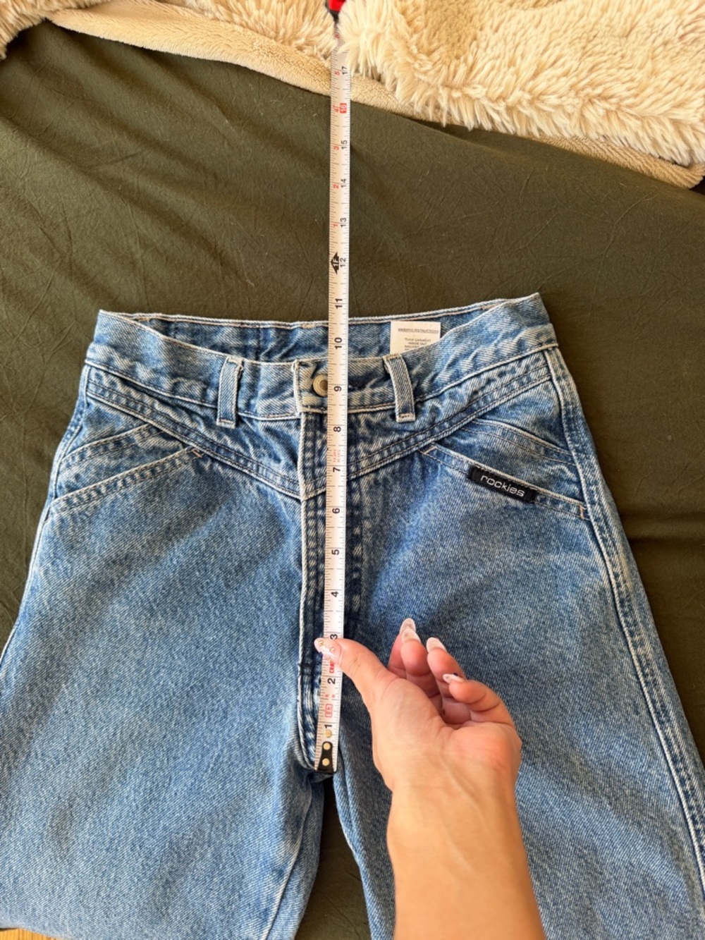 Vintage Rockies western high waist Classic Straight-Leg Blue Jeans - Picture 7 of 8